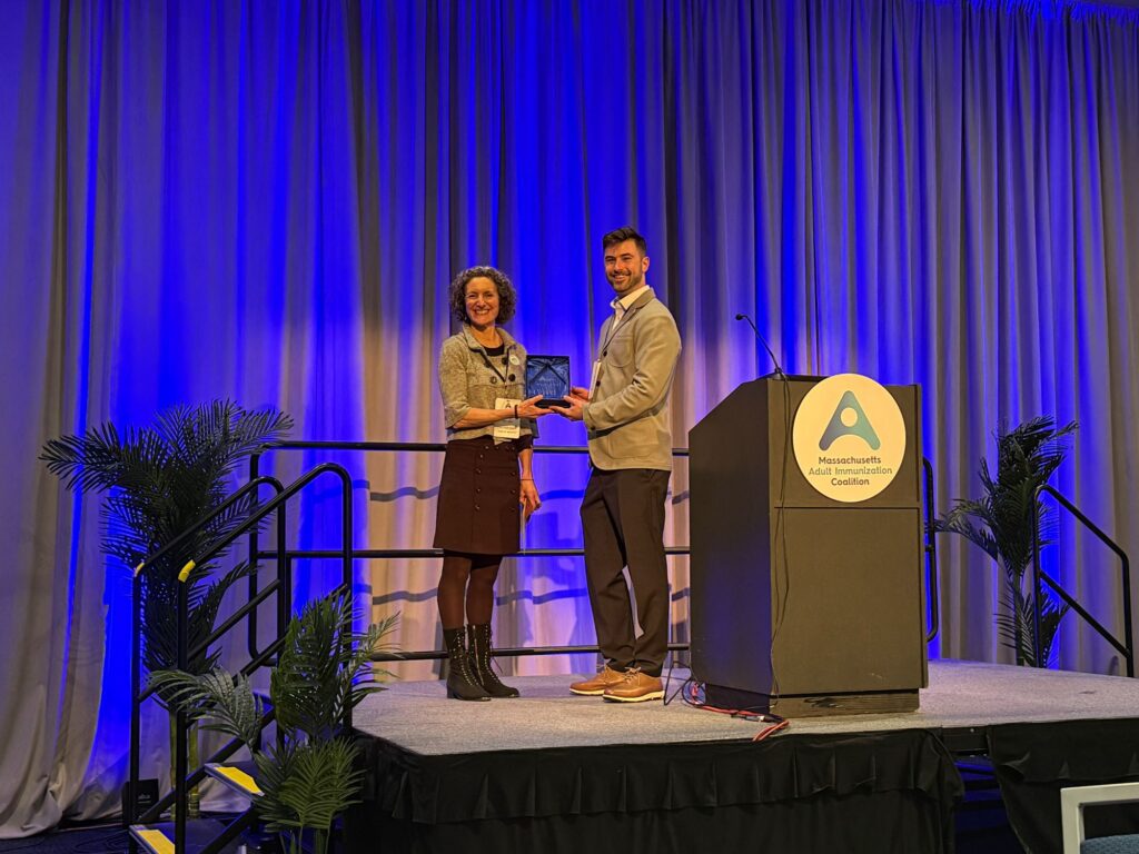 Presentation of the award to Valley Vax, the 2026 Massachusetts Adult Immunization Champion