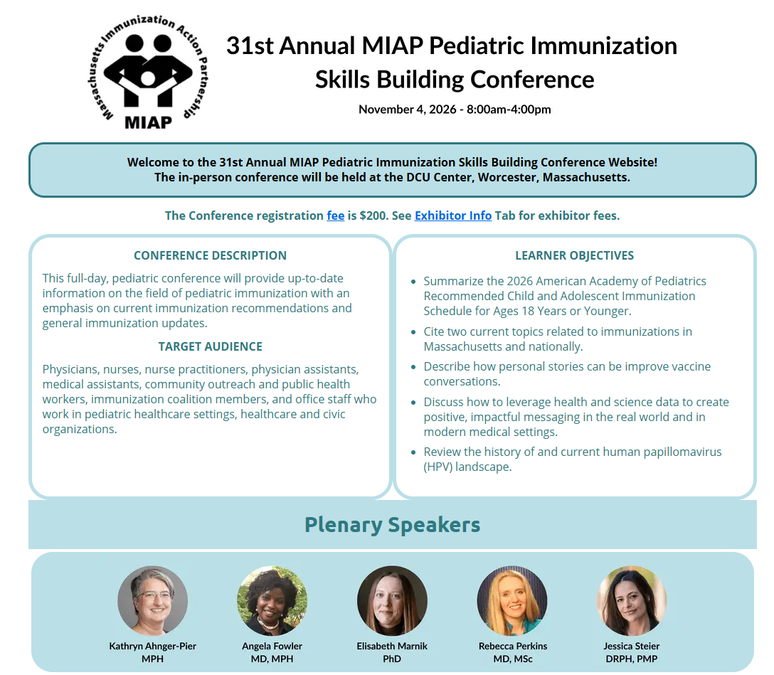 31st Annual MIAP Pediatric Immunization Skills Building Conference